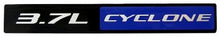 Yates Performance V6 3.7L Cyclone Black & Blue Aluminum Emblem