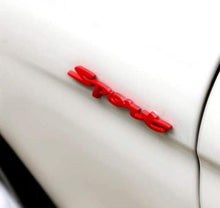 3D Car Stickers Metal Sport Car Badge Emblems Decals Fender Trunk Door Red 5-Inch