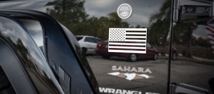 Gooogo Pair 2 Universal 5.75'' x 3'' US American Flag Car Front Grille Badge Decal Chevy Trunk Pickup Wrangler JK Grand Cherokee Ram Chrome