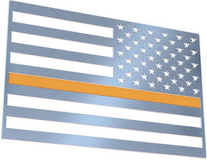 Flag-It 3D USA Flag Universal Car TruckEmblem Decal 2-Pack (Yellow Driver And Passenger)
