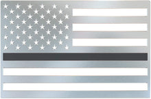 Flag-It 3D American Car Truck Emblem Stainless Steel (Black Line Reverse)