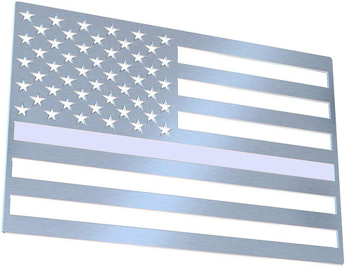 Flag-It 3D Car Truck Decal Emblem Stainless Steel American (White Line Regular)