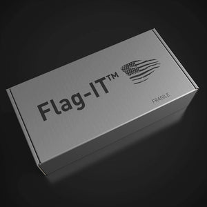 Flag-It 3D Car Truck Decal Sticker Emblem Stainless Steel (Yellow Line Regular)