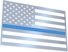Flag-It 3D Automotive Car Truck Emblem Stainless Steel Black USA (Blue Line Reverse)