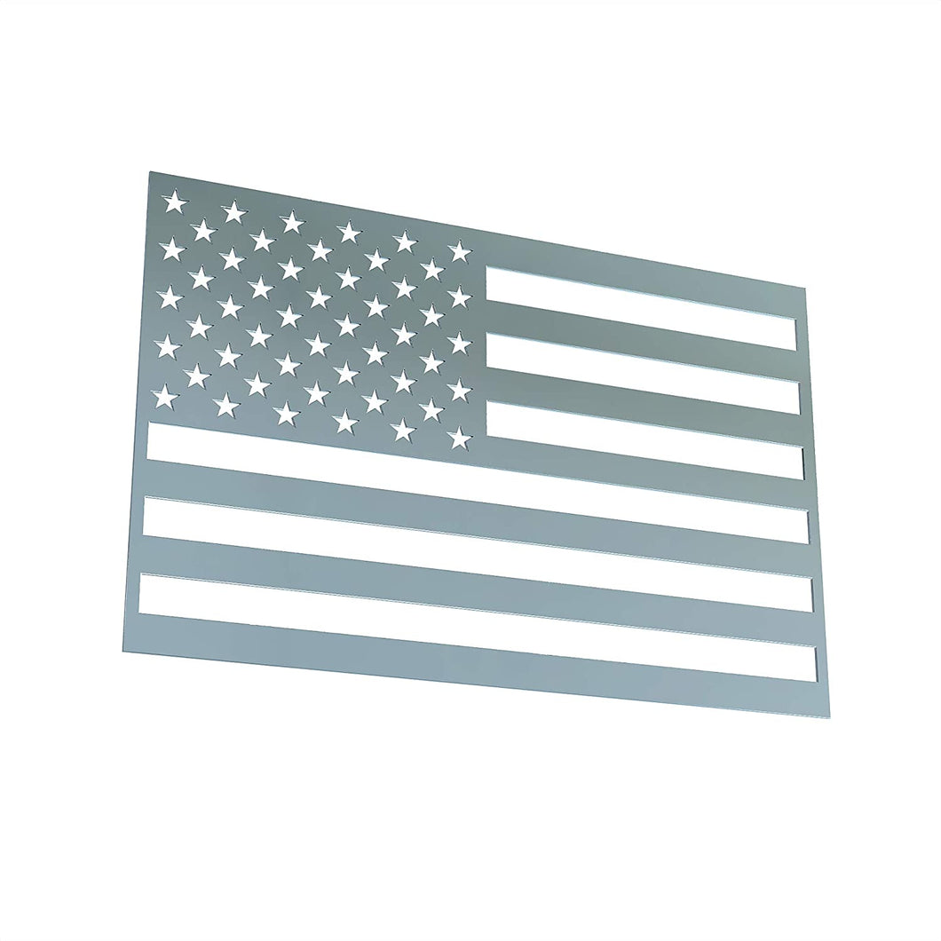Flag-It 3D USA Car Truck Automotive Flag Emblem Decal - 2 Pack (Chrome)