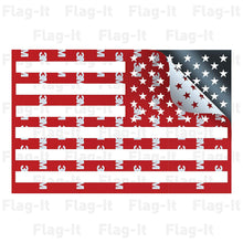 Flag-It 3D Car Truck Emblem Stainless Steel USA (Black Reverse)