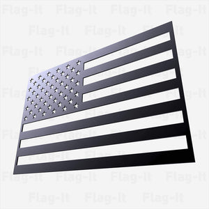 Flag-It 3D USA Car Truck Flag Emblem Decal sticker - 2 Pack (Black)