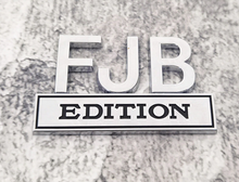 FJB EDITION 3D Badge Car Automotive Truck Sticker Side Tail Emblem (Silver/Black)