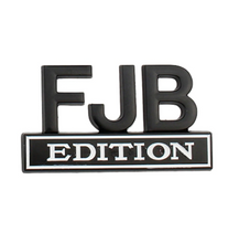 FJB EDITION 3D Badge Car Automotive Truck Sticker Side Tail Emblem (White/Black)