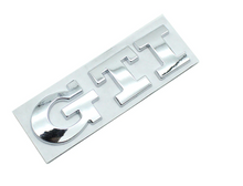 3D GTI Logo Automotive Car Badge Emblem Decal Rear Trunk Sticker (Silver)