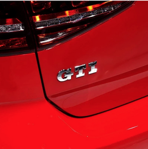 3D GTI Logo Automotive Car Badge Emblem Decal Rear Trunk Sticker (Silver)