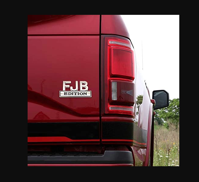 FJB EDITION 3D Badge Car Automotive Truck Sticker Side Tail Emblem (Silver/Black)